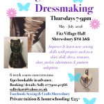 Sewing Classes at Fitz Village Hall 7-9pm £15 session please book