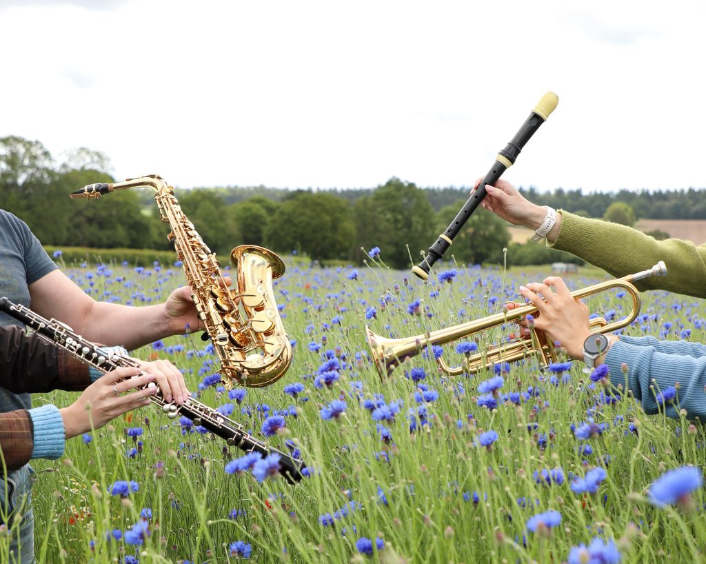 Instruments in the flower field