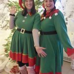 Two Derwen College elves ready to present the Elf Trail